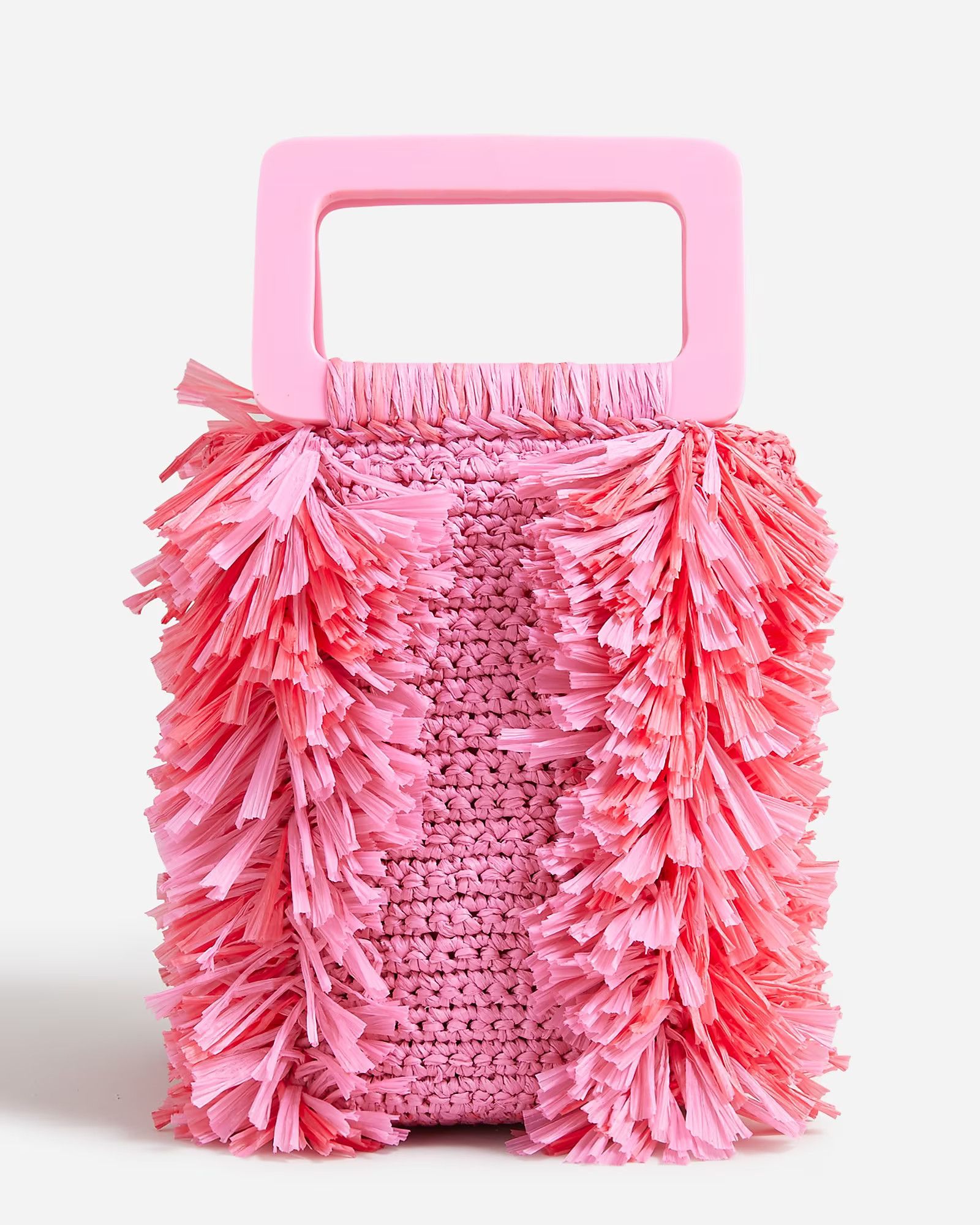 Woven mini bag with acrylic handle | J.Crew US