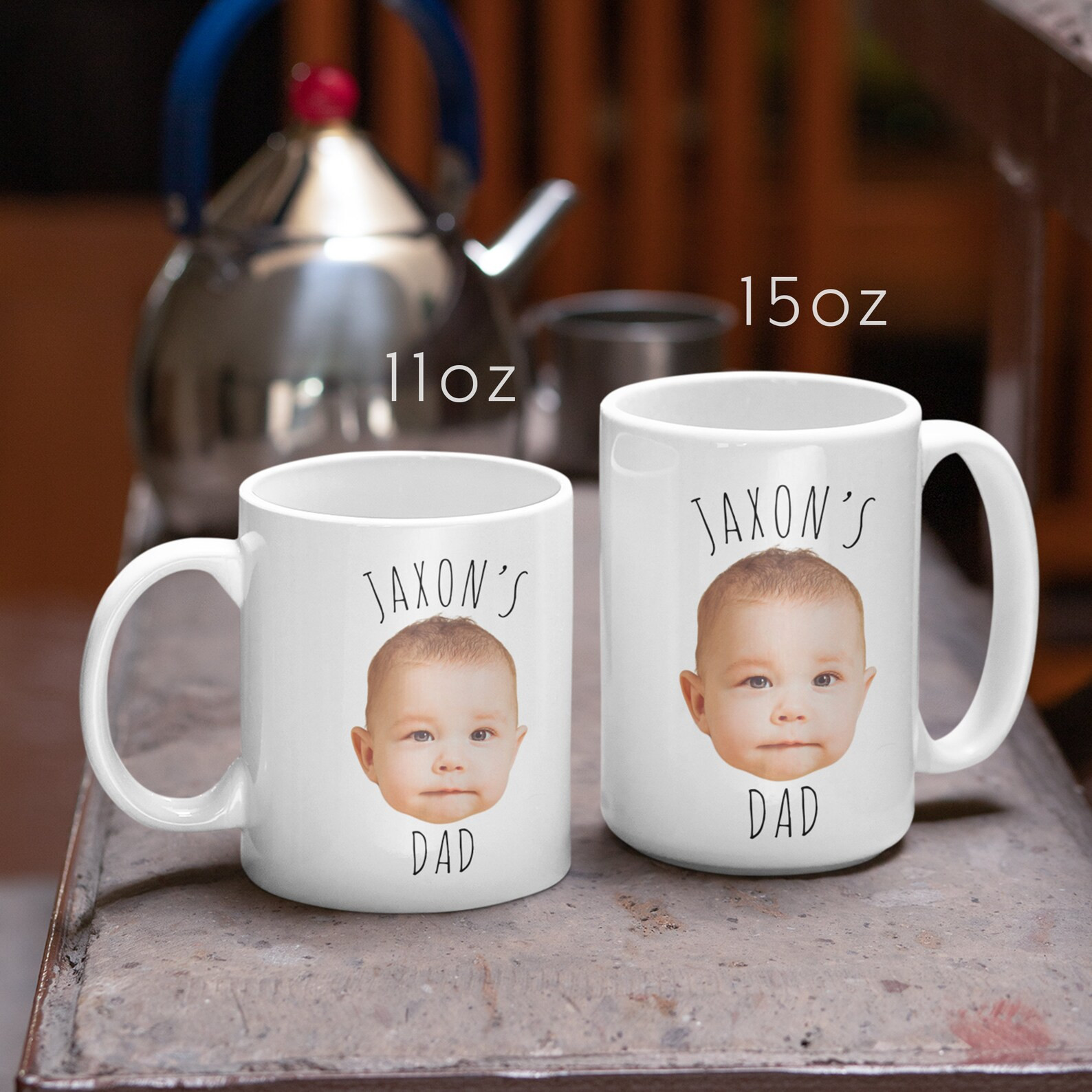 Baby Photo Mug Personalized, Baby Photo Mug, Baby Face Gift Mug, Personalized Photo Gift, Fathers... | Etsy (US)