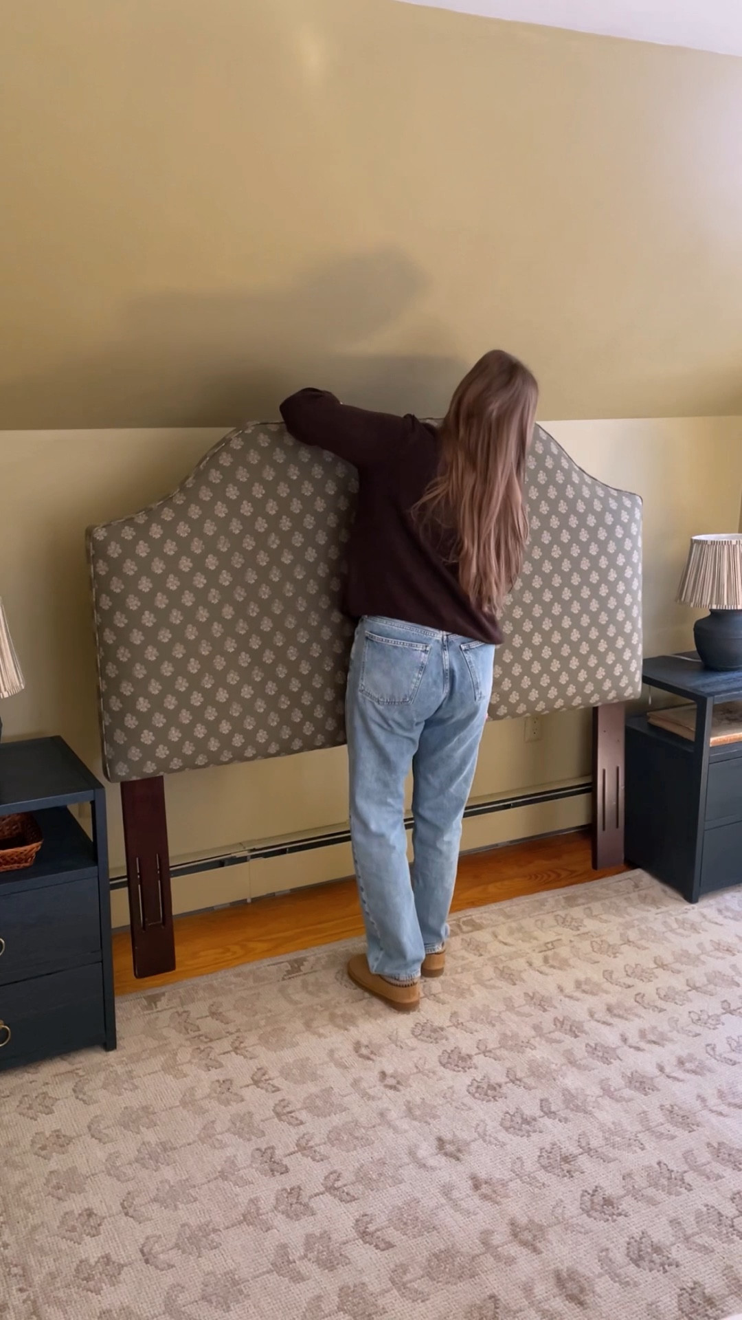 Progress report of our guest bedroom makeover. The baby blue walls HAD to go and the new paint color makes the space feel so much more historic! 🌾  Bedding is from @onequince cause when I find a brand I love, I’m loyal to it. (Linked below) All that’s left is adding window grids and finding new curtains. Stay tuned for the finished look! #quincepartner @shop.ltk #liketkit