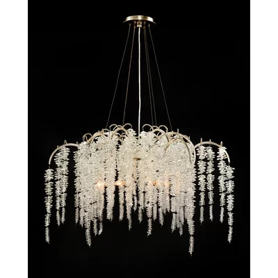 6 - Light Statement Tiered Chandelier with Crystal Accents | Perigold