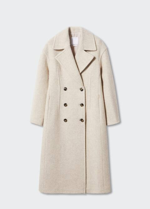 Double-breasted wool coat -  Women | Mango USA | MANGO (US)