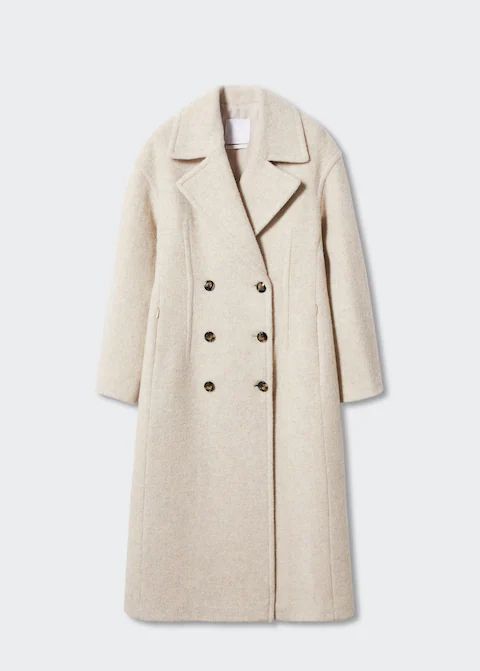 Double-breasted wool coat -  Women | Mango USA | MANGO (US)