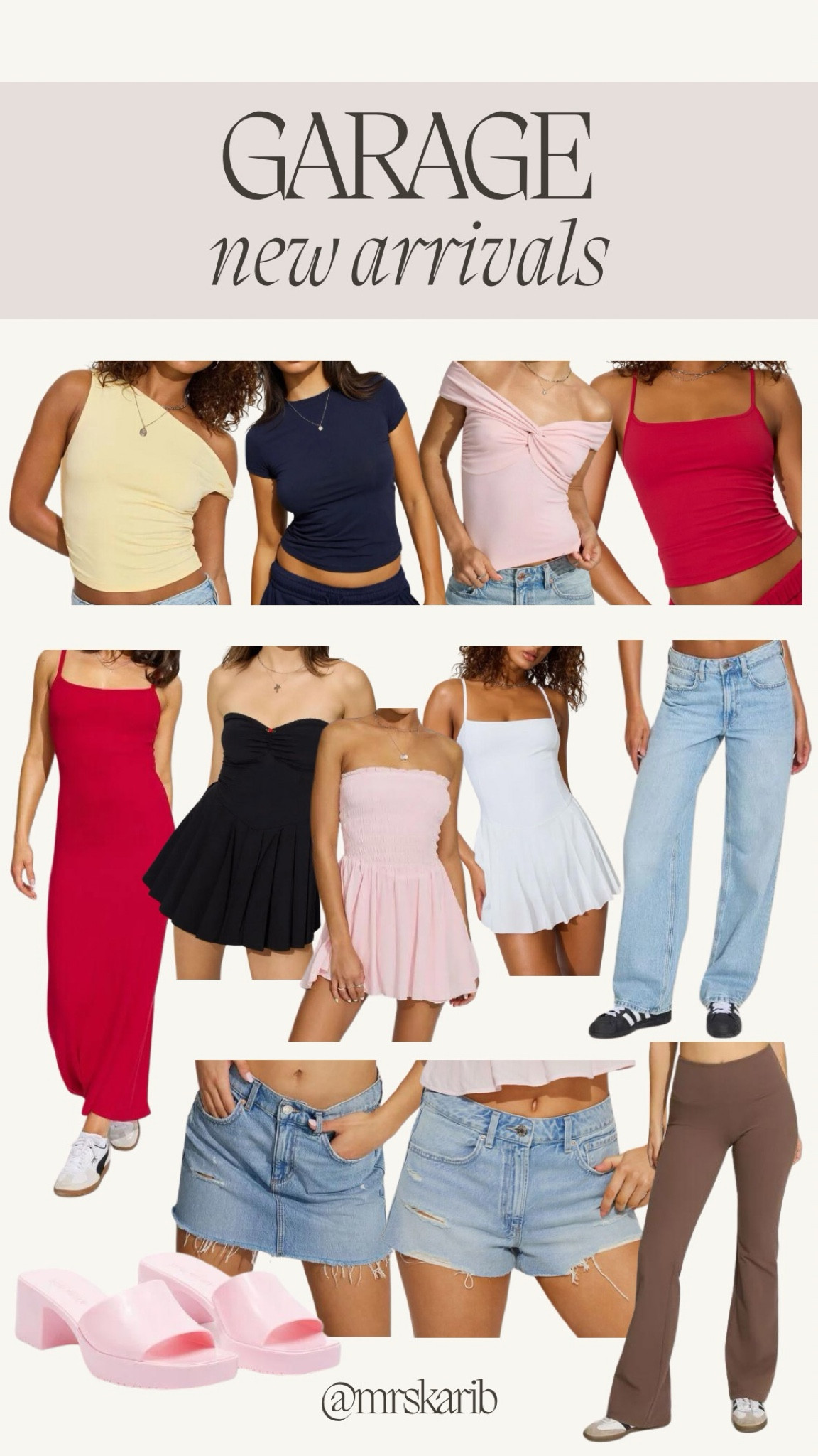 New arrivals from Garage!

Casual tops, low waisted jeans, red dress, denim skirt, black dress, flare leggings, maxi dress, trendy style, fashion finds, Garage Clothing, Steve Madden 

#LTKStyleTip #LTKFindsUnder100 #LTKShoeCrush