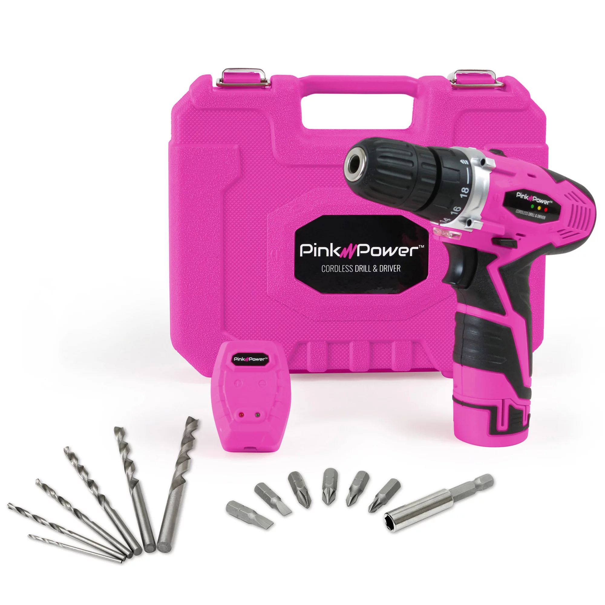 Pink Power PP121LI 12V Cordless Lithium-Ion Drill Driver with Tool Case, Drill Bit Set, Battery &... | Walmart (US)