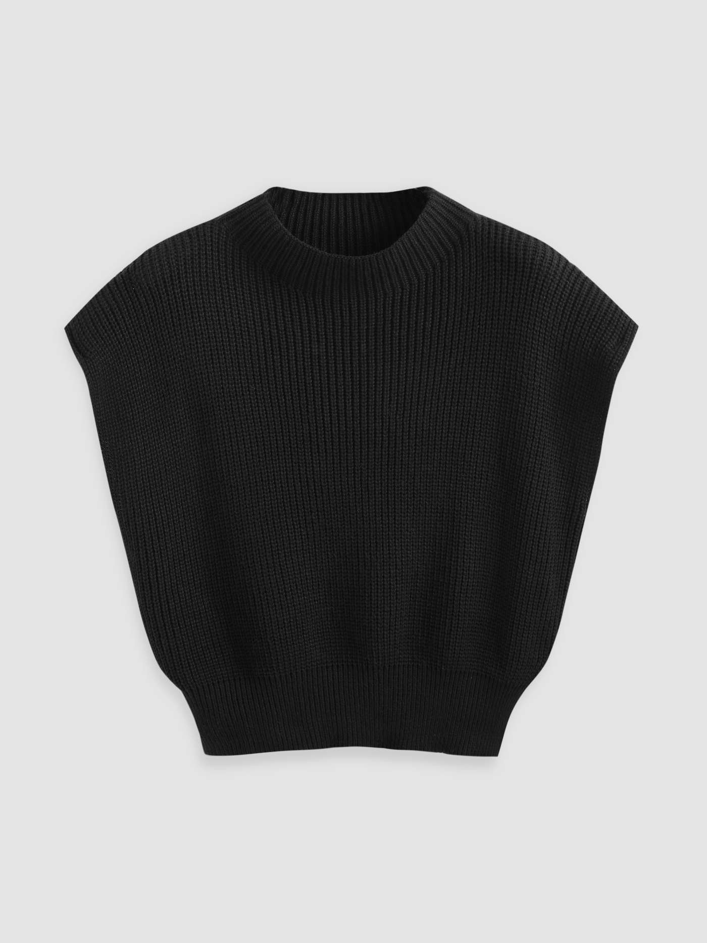 Solid High Neck Knit Vest Curve & Plus | Cider