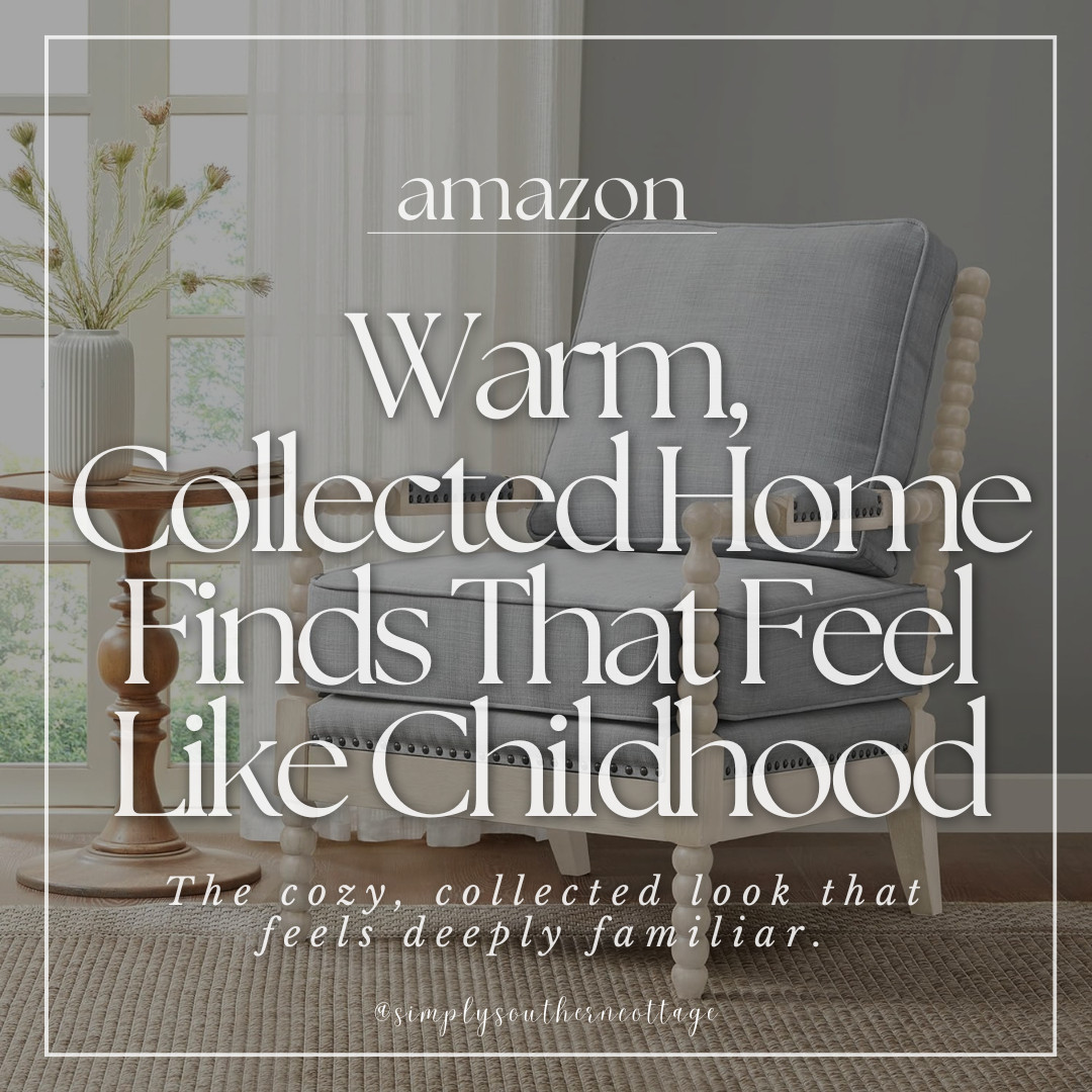 Warm collected home finds that feel like childhood! The cozy, collected look that feels deeply familiar.





Amazon, home, home updates, home DIY, cozy home decor, collected home decor, simple home decor, childhood home, family home 

 

#LTKOver40 #LTKHome
