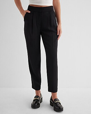 Stylist Super High Waisted Pleated Ankle Pant | Express