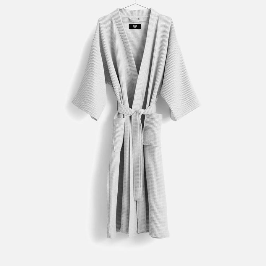 HAY Waffle Bathrobe - Grey - One Size | Coggles (Global)