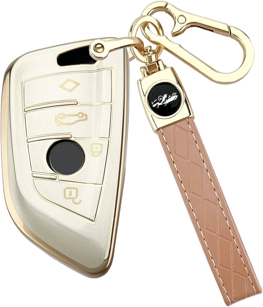 Soft TPU for BMW Key Fob Cover with Leather Keychain for X1 X3 X4 X5 X6 X7 M5 M6 1 2 3 4 5 6 7 Se... | Amazon (US)