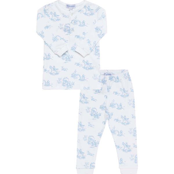 Toile Baby Pajamas, Blue - Nellapima Sleepwear | Maisonette | Maisonette