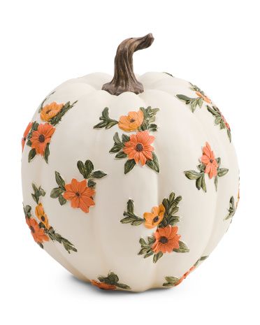 Floral Pumpkin Decoration | TJ Maxx