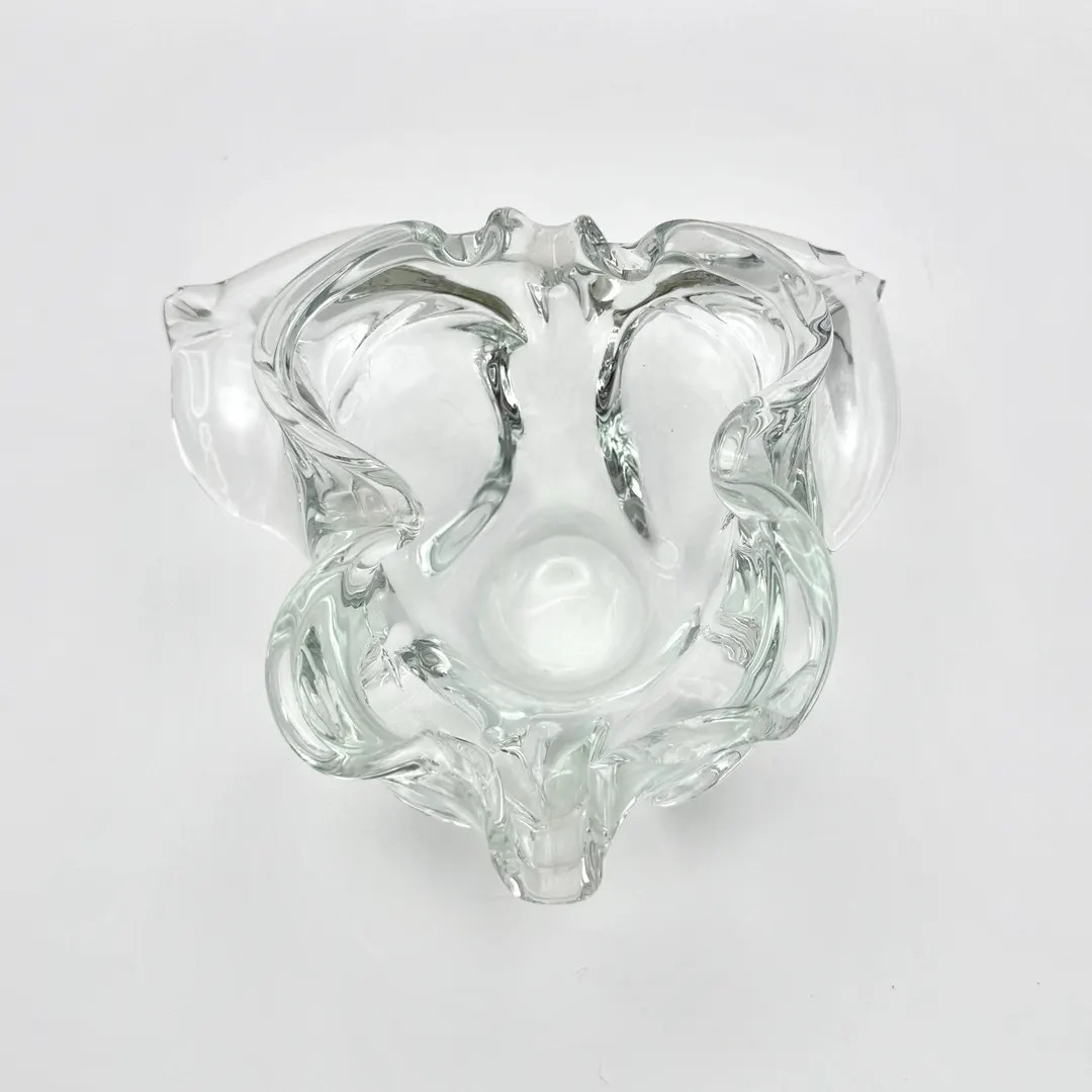 Vintage Murano Style Handblown Clear Art Glass Decorative Bowl/Ashtray/Catch All | Etsy (US)