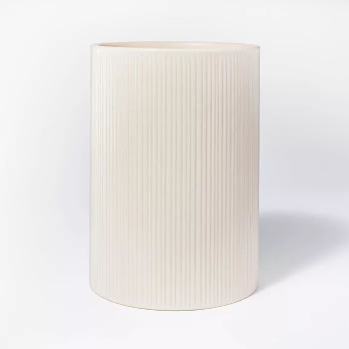 10&#34; x 7&#34; Textured Ceramic Vase Off White - Threshold&#8482; designed with Studio McGee | Target