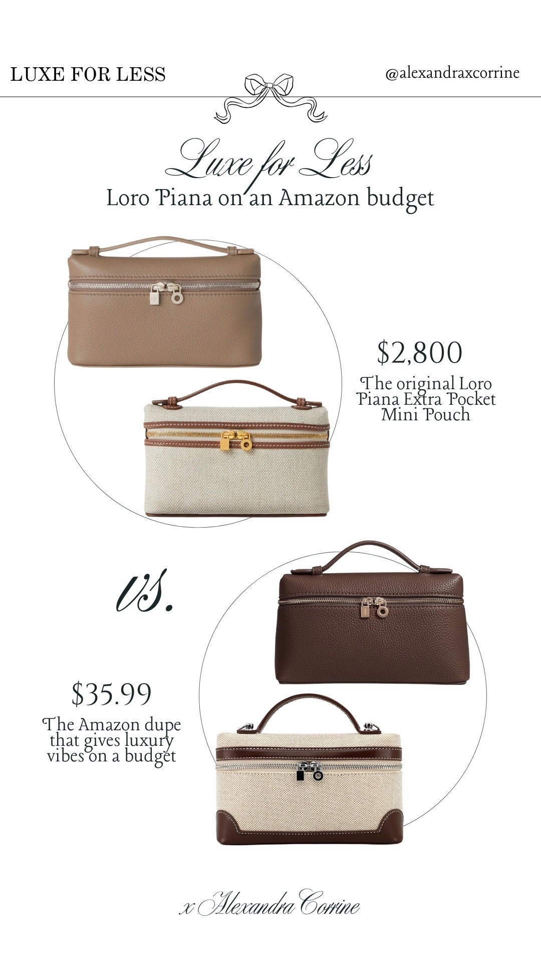 Loro Piana on an Amazon budget 🤎

Small purse, Amazon accessories, fall purse, fall bag, designer dupe, luxury for less, small handbag, clutch purse, Amazon fashion, preppy chic fall style, quiet luxury 

#LTKSaleAlert #LTKItBag #LTKFindsUnder50