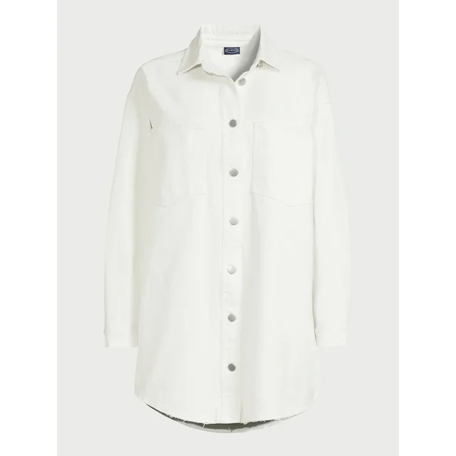 Scoop Women's Denim Shirt Dress, Sizes XS-XXL | Walmart (US)