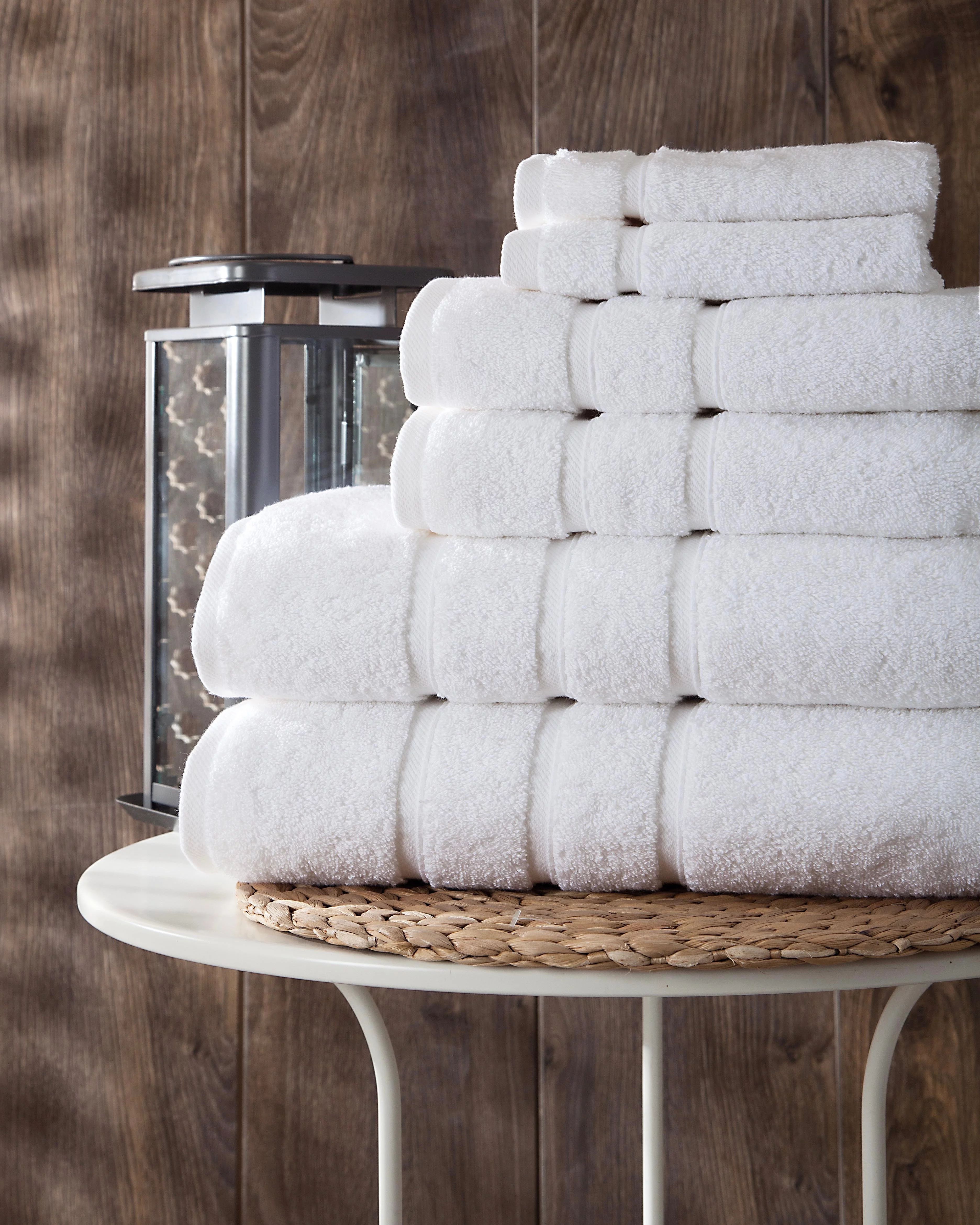 UpThrone Luxury Turkish Cotton White Bath Towels Set of 6- Bathroom Towels - Turkish Bath Towel S... | Walmart (US)