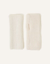 Ribbed Cut Off Gloves Natural | Accessorize (Global)