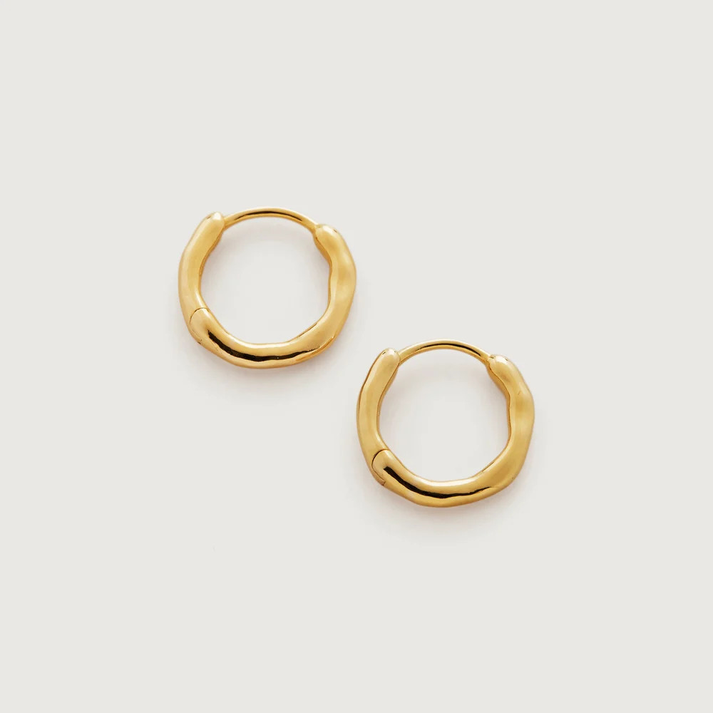 Gold Siren Muse Huggie Earrings | Monica Vinader (Global)