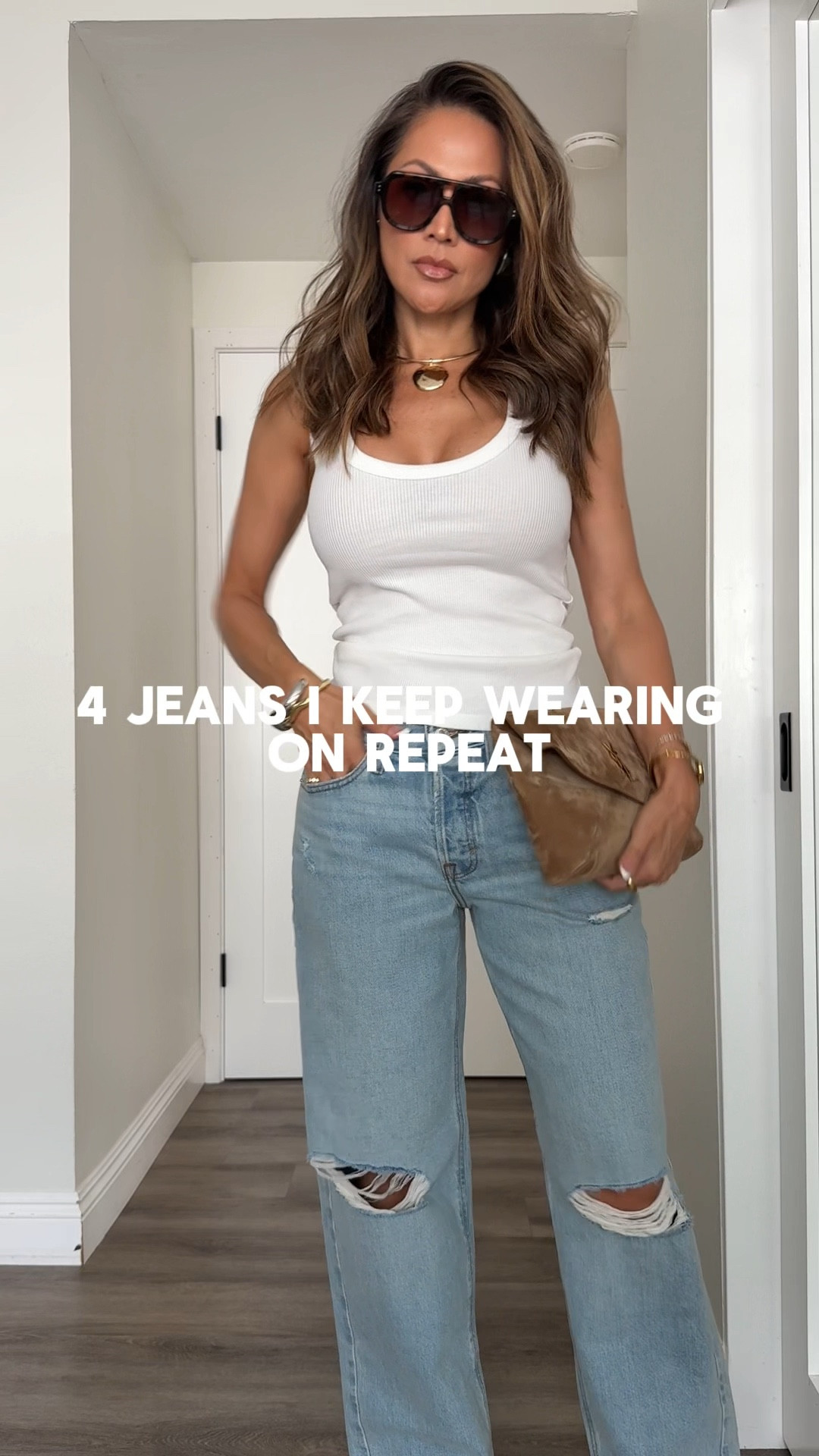 Certified outfit repeater 🤍
If the jeans are good… I’m wearing them on repeat.

These are some of my most worn + most viral for a reason — comfortable, flattering, and so easy to style. I’ll take a basic outfit and elevate it every time ✨
Sizing:
Look 1
90’s low rise jeans Jeans /4
White tank/ small 
Look 2
Relaxed wide leg/ 0
White tank/ small 
Denim jacket / small 
Look 3
Long sleeve / small 
Levi’s ribcage wide leg/ 27
Look 4
White jeans / 2
Stripe Button down / medium
Look 5
Black tank/ XS
Crossover waist jeans / 26
I’m 5’4”/130


#LTKootd #LTKU #LTKOver40