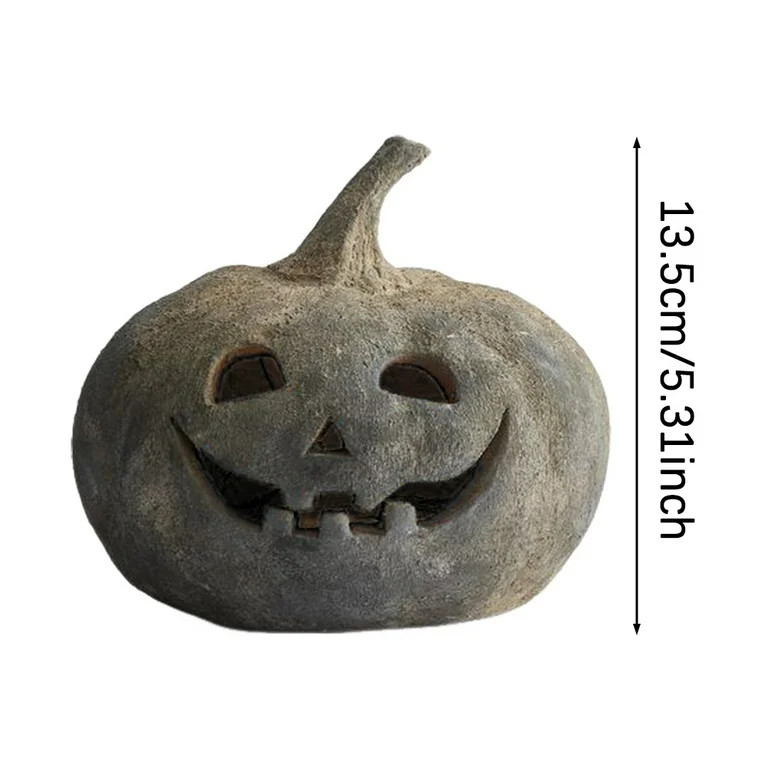 5 Shapes Halloween Resin Figurine Decor - Outdoor Halloween Resin Pumpkin Jack O’Lantern | Walmart (US)