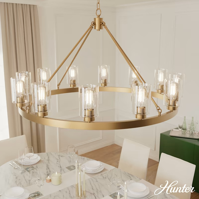 Hartland 12 Light Chandelier - 13060 | Hunter Fan Company