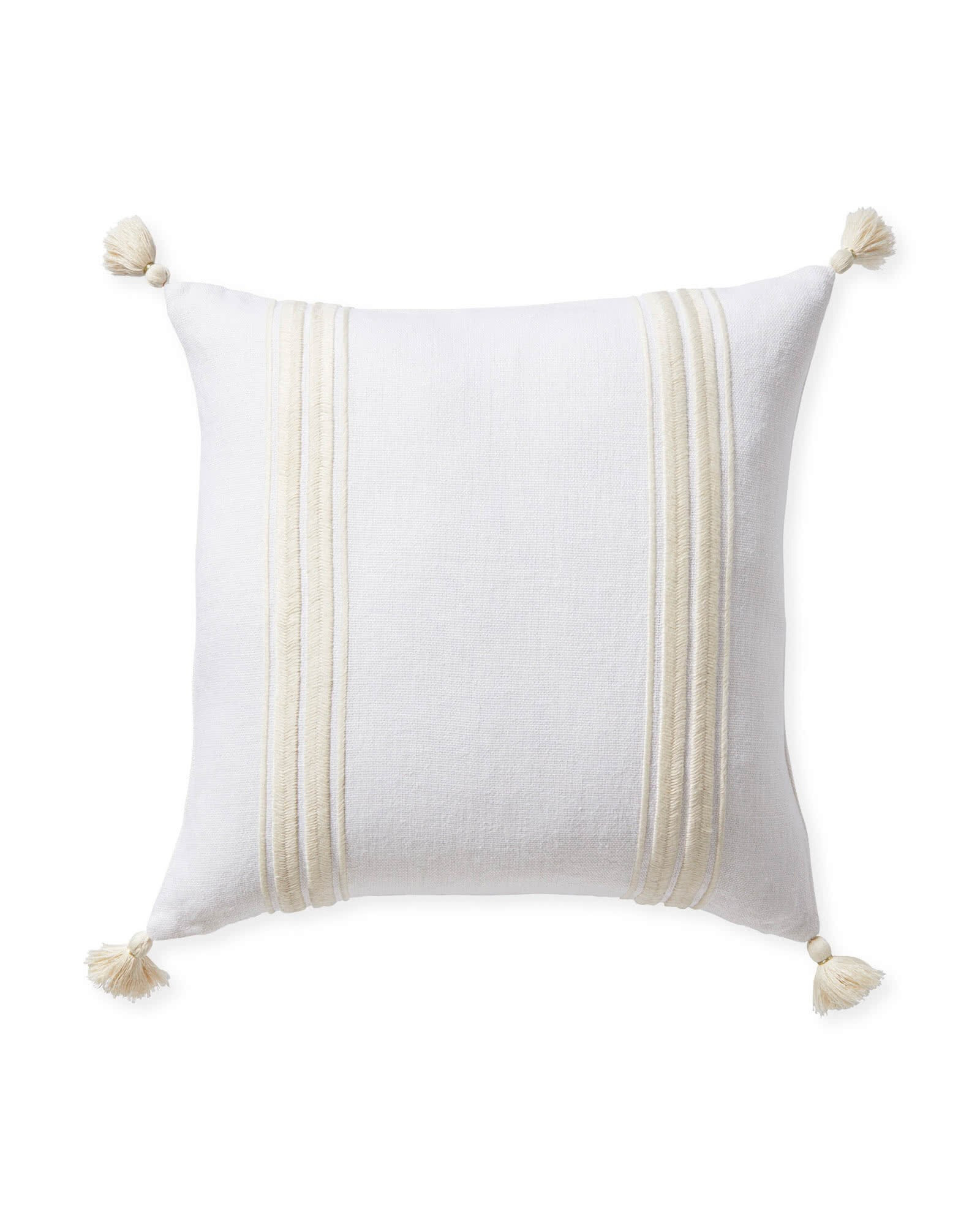 Addie Stripe Tassel Pillow Cover | Serena and Lily