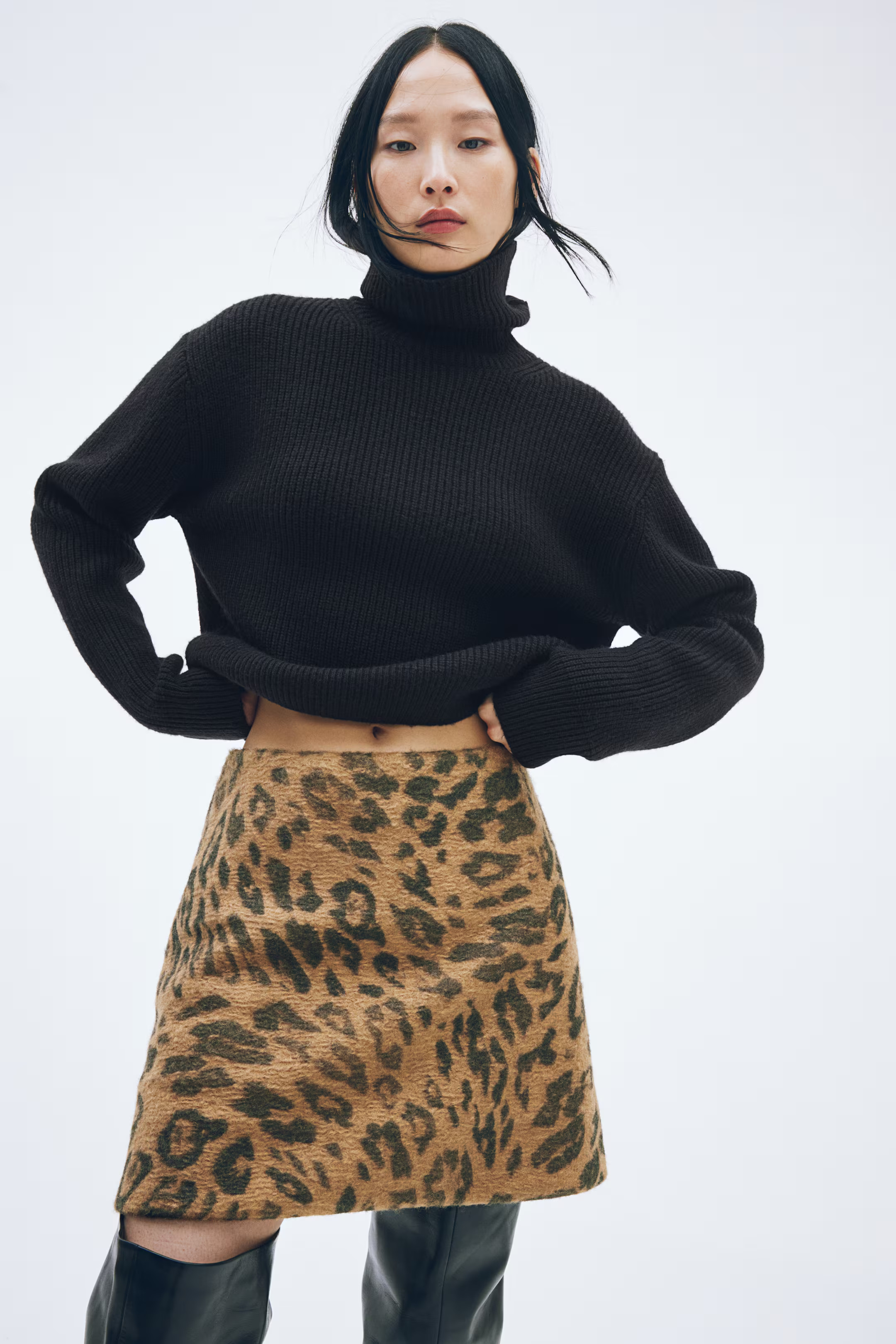Rib-Knit Turtleneck Sweater | H&M (US + CA)