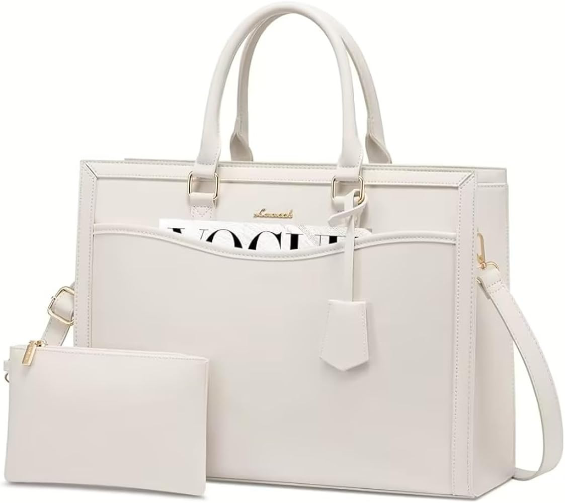 LOVEVOOK Laptop Tote Bag for Women, Office Work Bag Briefcase fit for 15.6 inch Laptop, Large Cap... | Amazon (US)