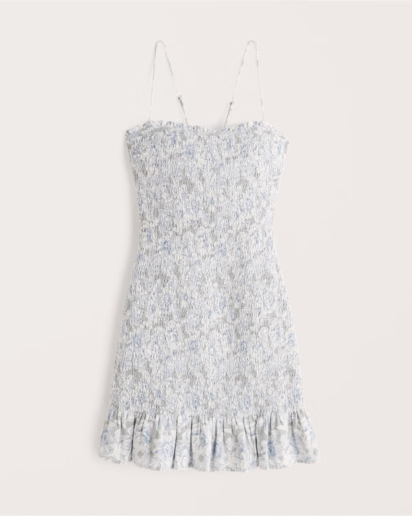 Smocked Mini Dress | Abercrombie & Fitch (US)