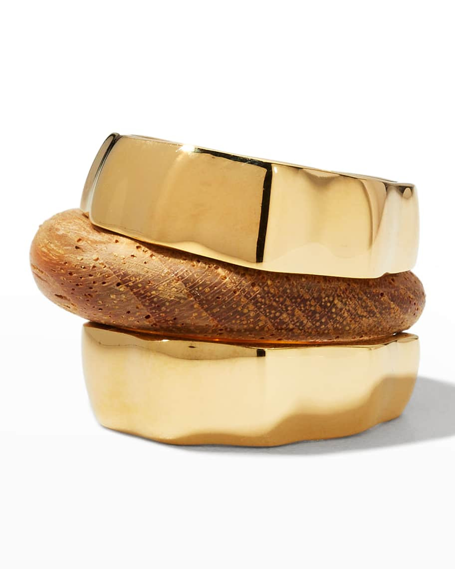 Fuliwa Teak Stacking Rings, Set of 3 | Neiman Marcus