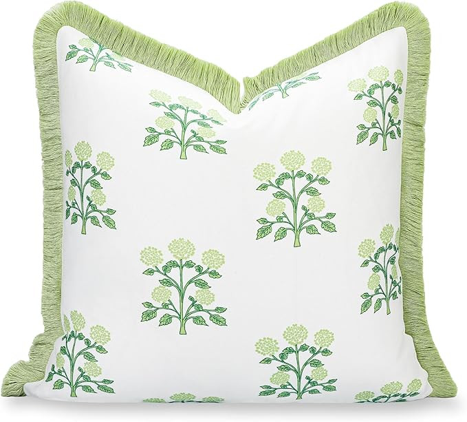 Hofdeco Premium Grandmillennial Coastal Hampton Patio Indoor Outdoor Throw Pillow Cover Only, 20"... | Amazon (US)