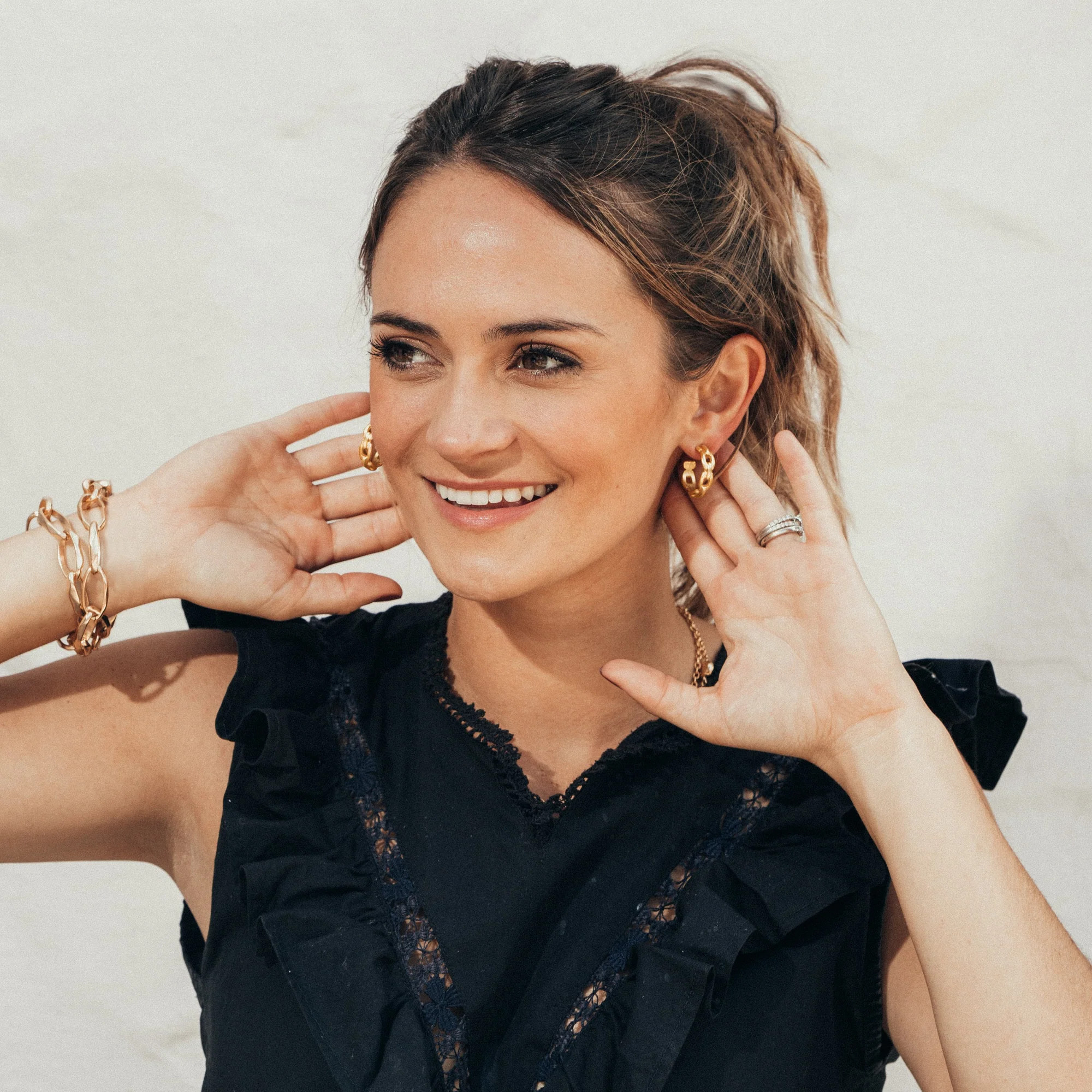 Mini Chain Hoops | Susan Shaw