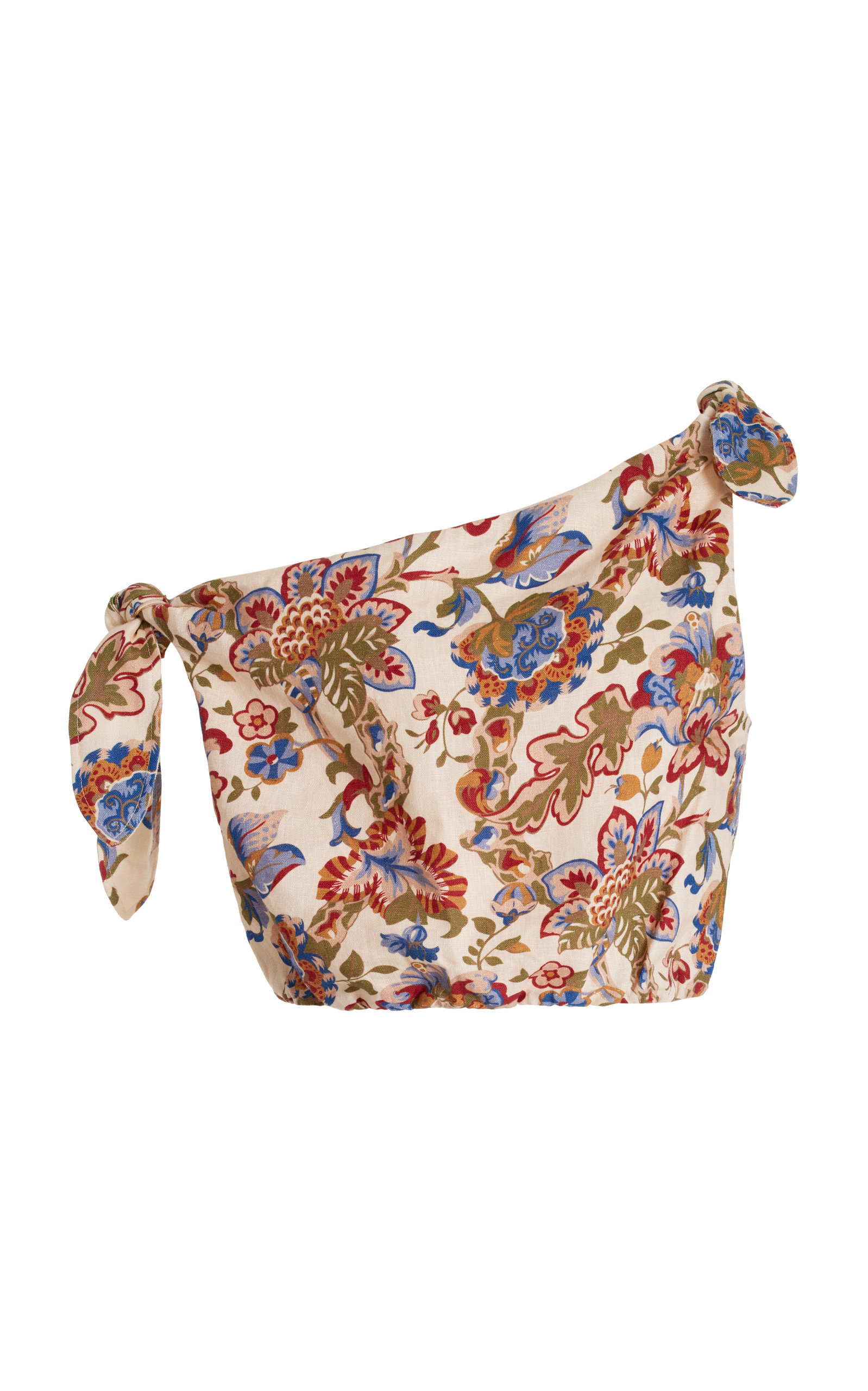 Bettina Printed Linen Cropped Top | Moda Operandi (Global)