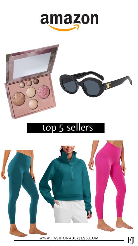 This weeks Amazon top 5 sellers! Love these workout outfits / lululemon dupes + these cute sunglasses & makeup palette!!

#LTKstyletip #LTKbeauty #LTKover40