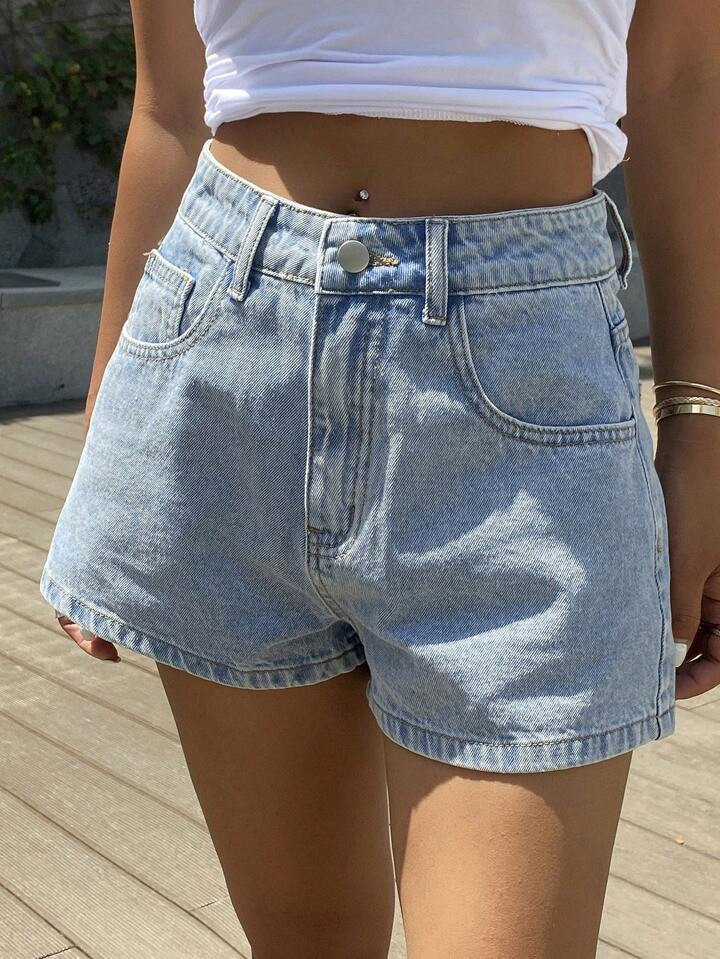 Strévra Damen Sommer A-Linie Lässig Street Jeans Shorts, Sexy Und Schick | SHEIN