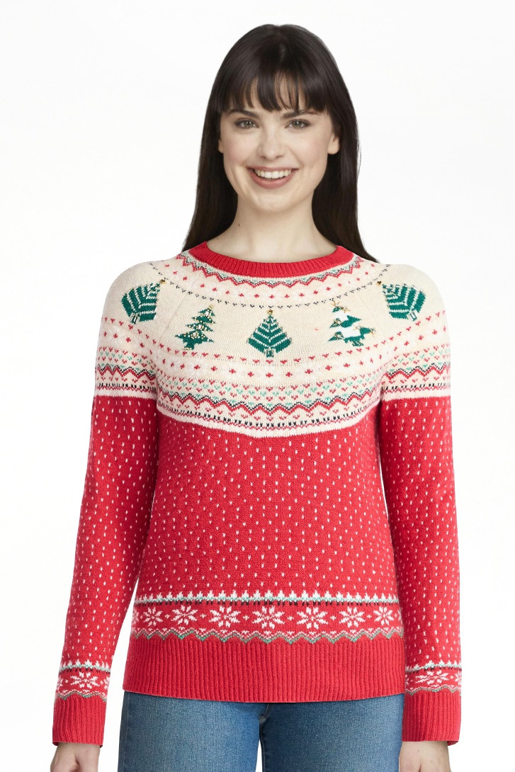 Holiday Time Women's & Women's Plus Pretty Christmas Sweater, Sizes XXS-4X | Walmart (US)