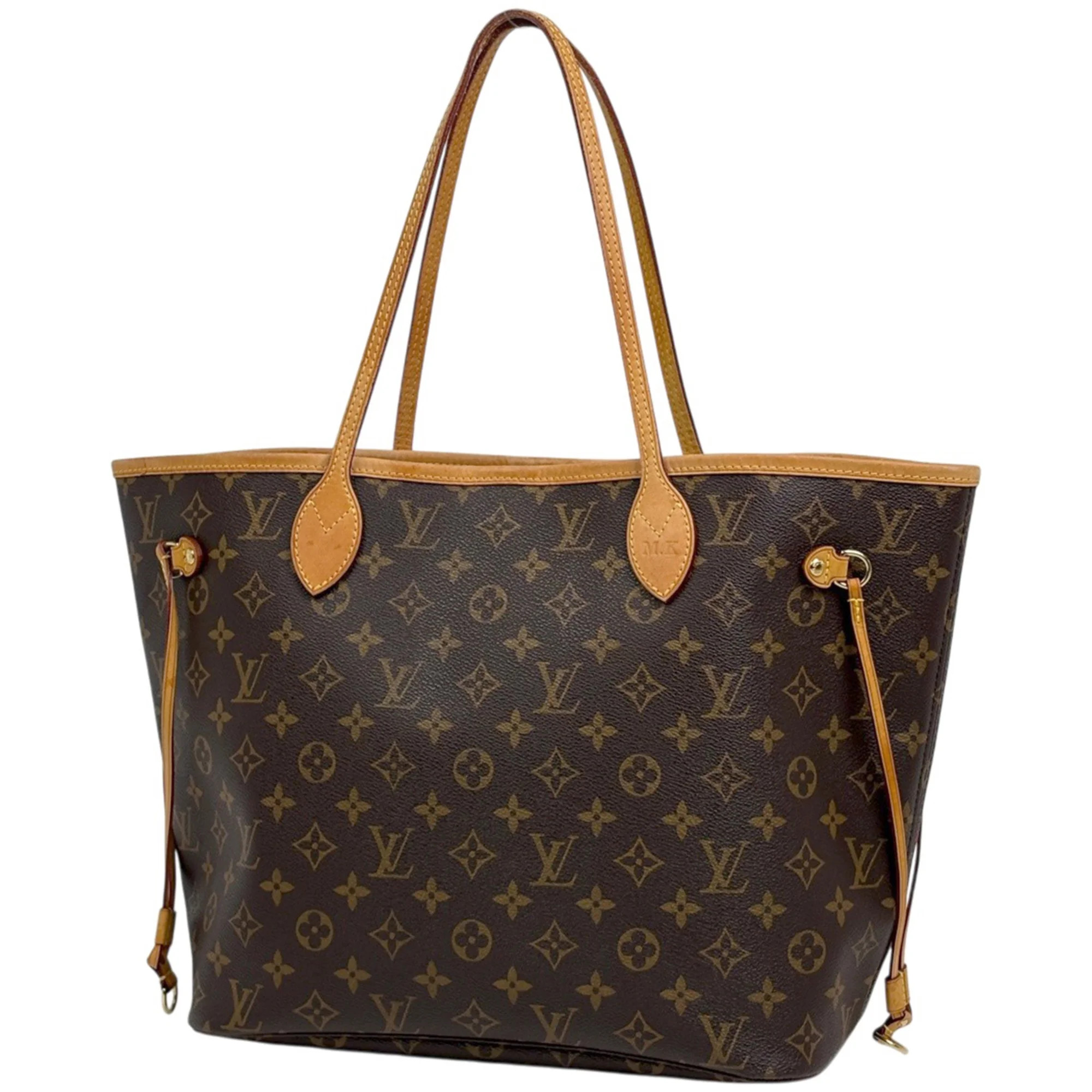 Pre-Owned Louis Vuitton Neverfull MM Handbag Tote Bag Monogram Brown Fuchsia (Pink)... (Fair) | Walmart (US)