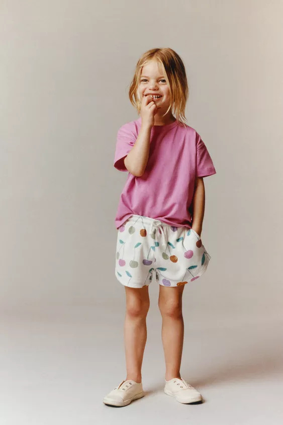 SOLID T-SHIRT AND WAFFLE BERMUDA SHORTS SET | Zara US