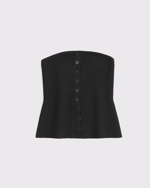 Ottoman Button-Through Tube Top | Abercrombie & Fitch (UK)