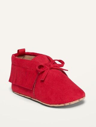 Unisex Faux-Suede Moccasin Booties for Baby | Old Navy (US)