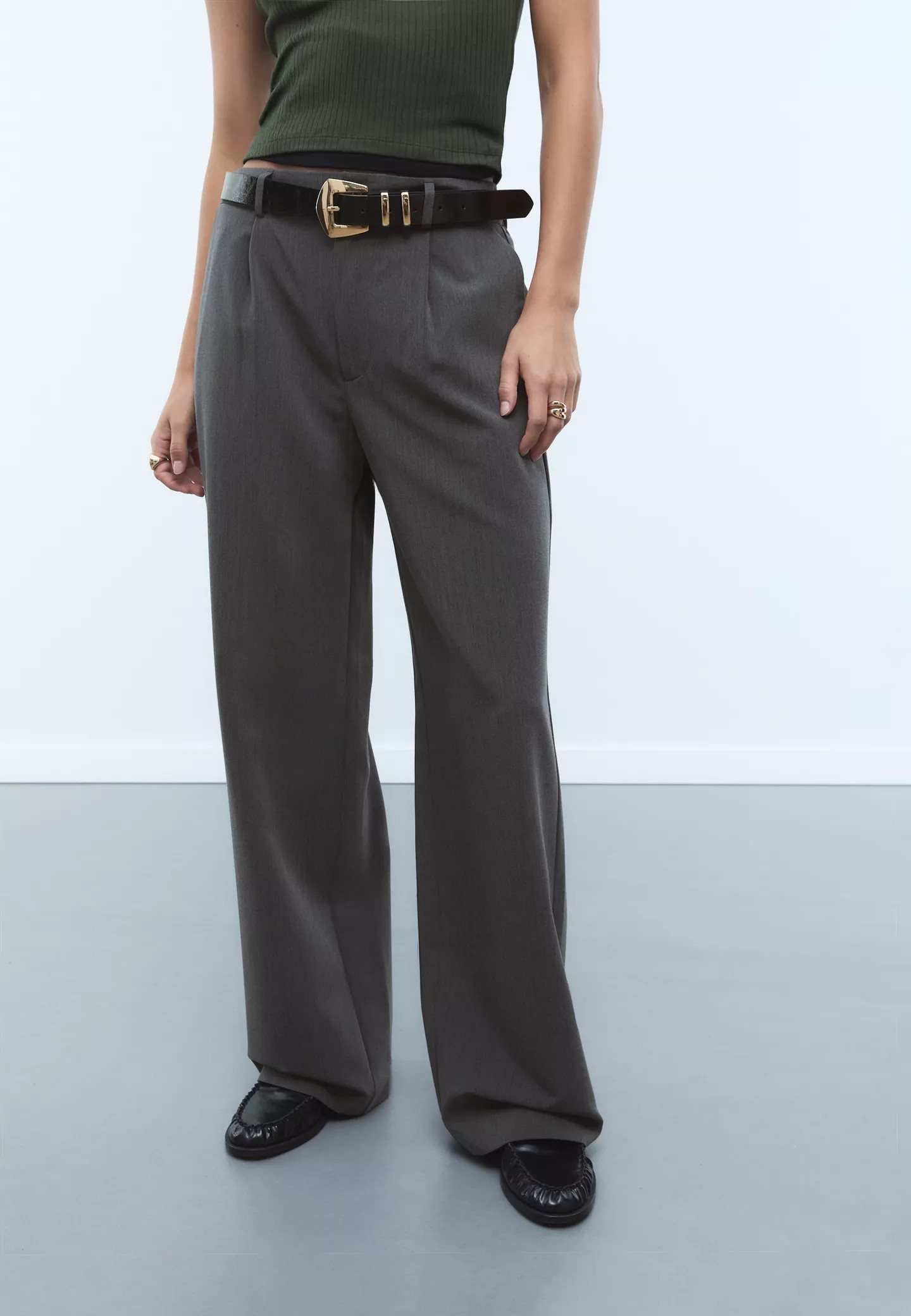 Smart straight-leg trousers | Stradivarius (UK)