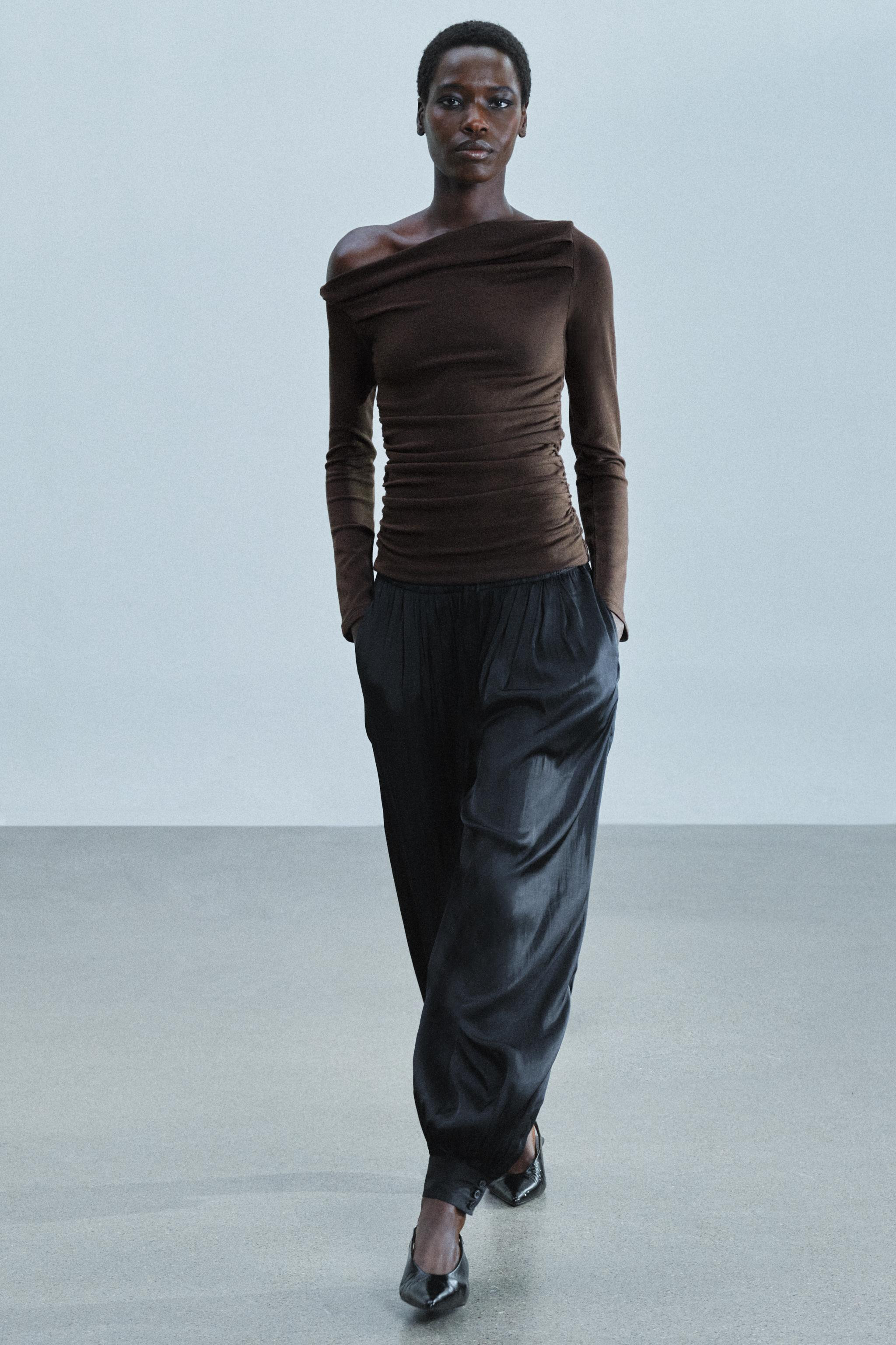 ASYMMETRICAL DRAPED TOP | Zara US