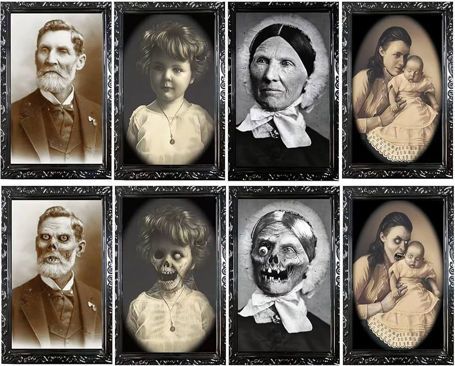 Halloween Decoration 3D Changing Face Moving Picture Frame Portrait Horror Portrait Decoration Sp... | Amazon (US)