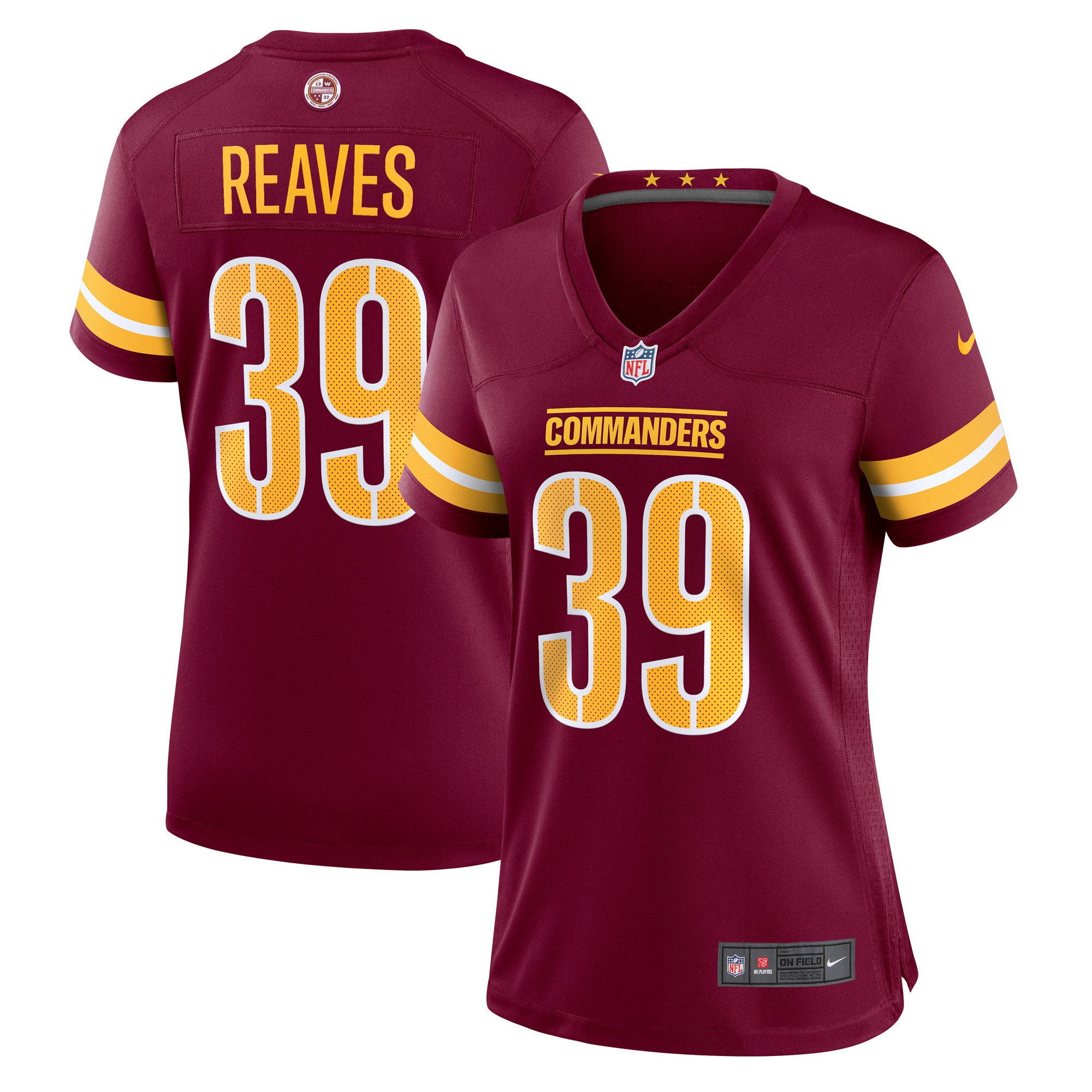 Women's Nike Jeremy Reaves Burgundy Washington Commanders Game Jersey | Fanatics