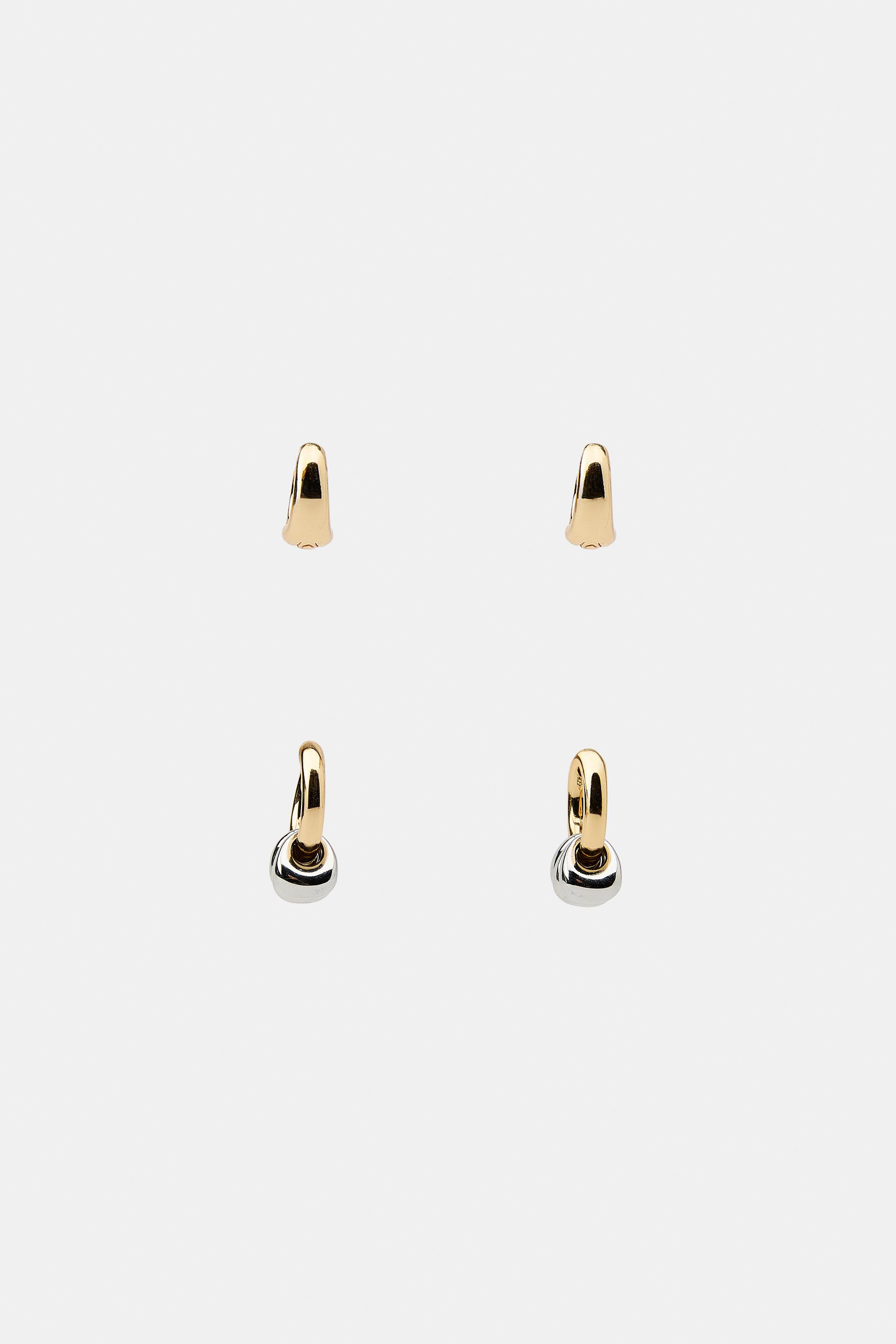 PACK OF COMBINED HOOP EARRINGS | Zara US