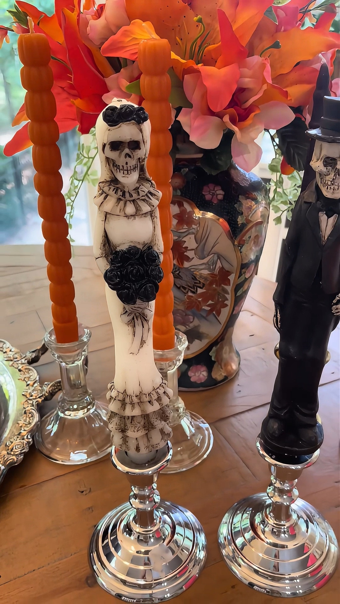 Spooky + romantic Halloween vibes 🖤💀 This skeleton bride & groom taper candle set is the perfect gothic touch for your fall décor! Place them on your mantel, dining table, or Halloween party centerpiece for a hauntingly elegant statement.

✨ Also linked more taper candle styles to mix & match:
	•	Skeleton bride & groom set 💀👰‍♀️🤵‍♂️
	•	Sleek black column tapers 🖤
	•	Festive pumpkin orange tapers 🎃

Perfect for creating a cozy, moody glow this Halloween season. 🕯️🍂


#LTKFindsUnder50 #LTKHome #LTKFindsUnder100

#LTKHome #LTKFindsUnder50 #LTKSaleAlert

#LTKSaleAlert #LTKHome #LTKFindsUnder50