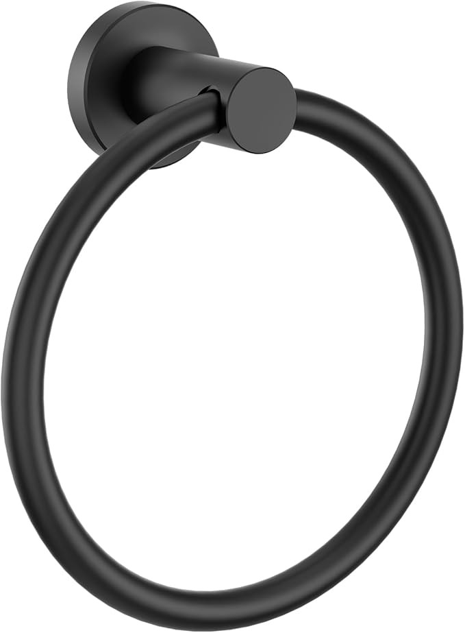 FORIOUS Towel Ring, SUS304 Stainless Steel Modern Hand Towel Holder Rack Hanger Round for Bathroo... | Amazon (US)