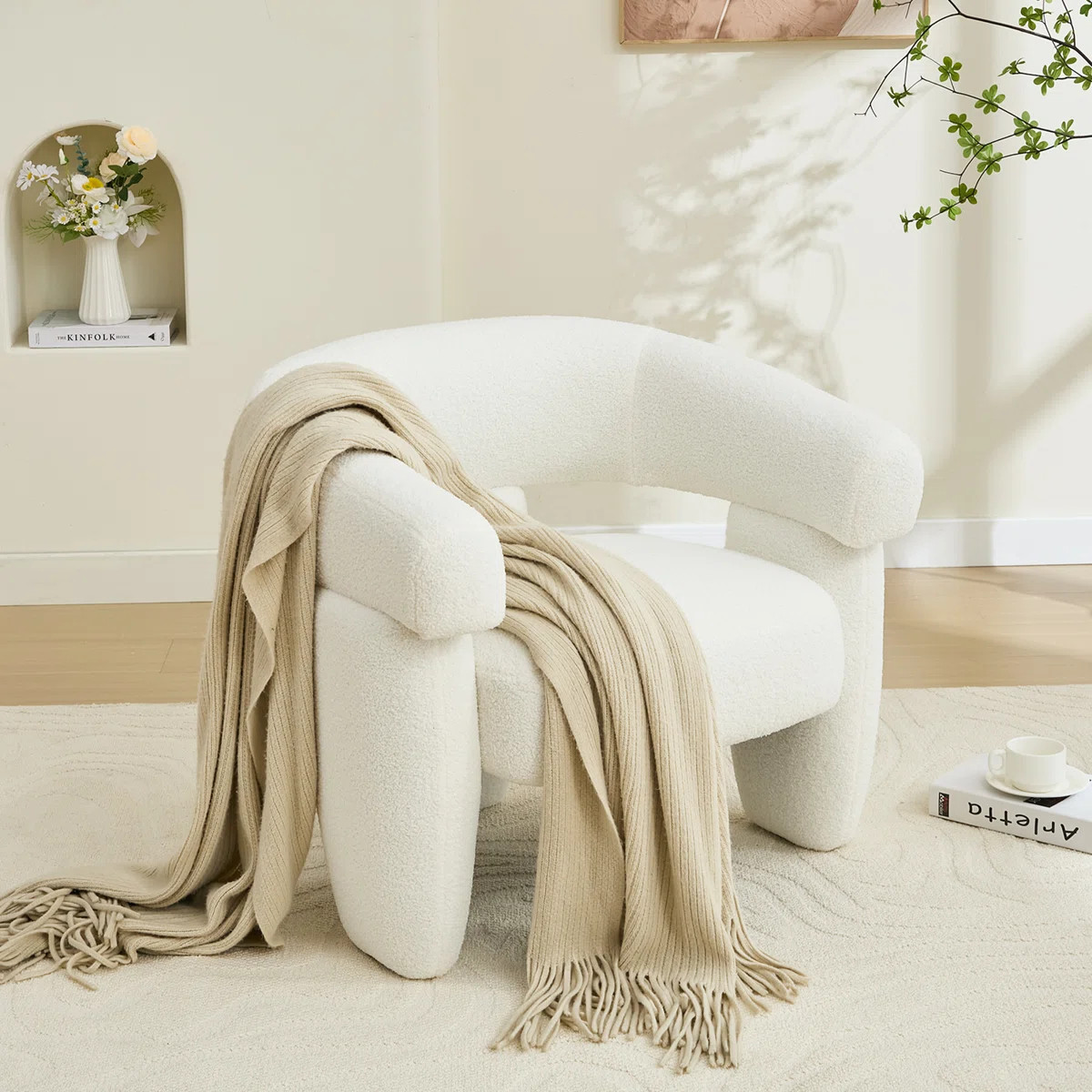 Modern Upholstered Wide Accent Armchair | Wayfair North America