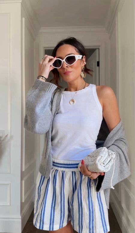 Vacation is calling in this adorable outfit and sunnies! 
Cardigan XS
Tank XS
Shorts XS
Heels TTS



Shorts, cardigan, sunnies, quay, tank, summer, vacation 

#LTKStyleTip #LTKOver40 #LTKSeasonal