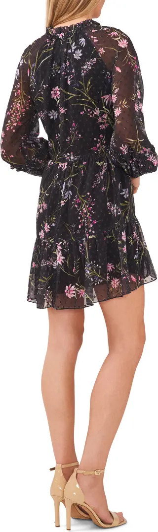 Floral Print Long Sleeve Babydoll Dress | Nordstrom